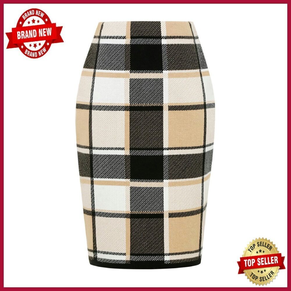 Knee Length Pencil Skirt High Waisted Bodycon Knit Sweater Skirt